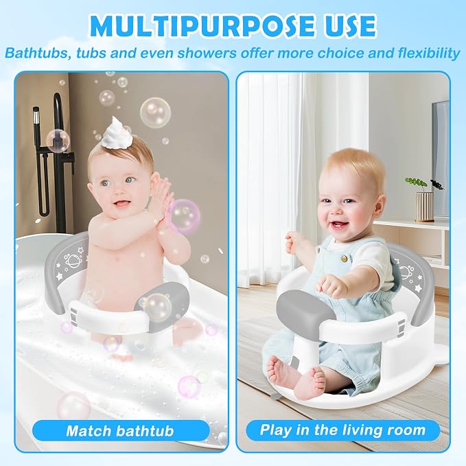 Baby Bath Seat for Babies 6 Months & up, Baby Bathtub Chair, Non-Slip Toddler - Image 8