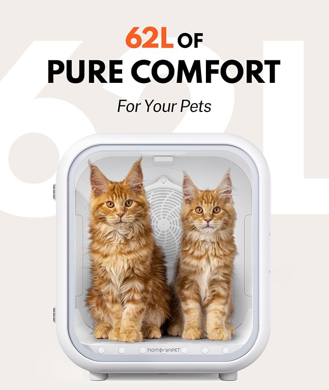 HomeRunPet Cat Dryer, 360° Efficient Automatic and Quiet Box - Image 2