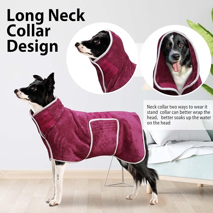 Dog Bathrobe Towel Drying Coat - Image 3