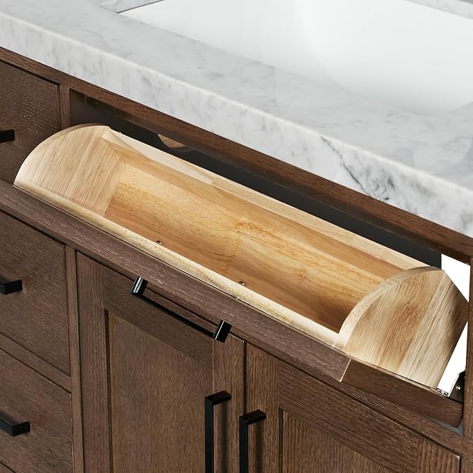 ARIEL Hepburn 73 Inch Double Rectangle Sink Bathroom Vanity - Image 15