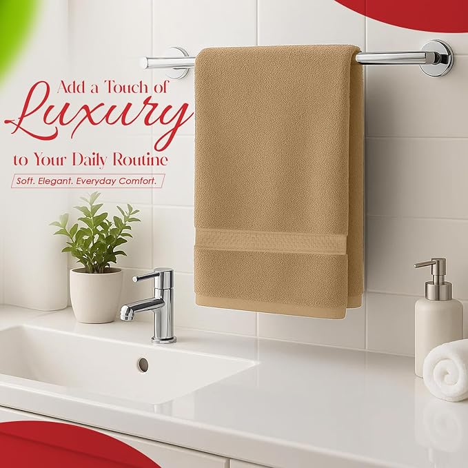 RIVERSIDE 6 Pack Premium Hand Towels Set, 16x28 inches, 100% Ring Spun Cotton - Image 3