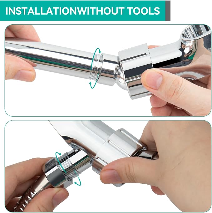 Adjustable Handheld Shower Head Holder- Premium ABS Bracket- 360 Degree - Image 4