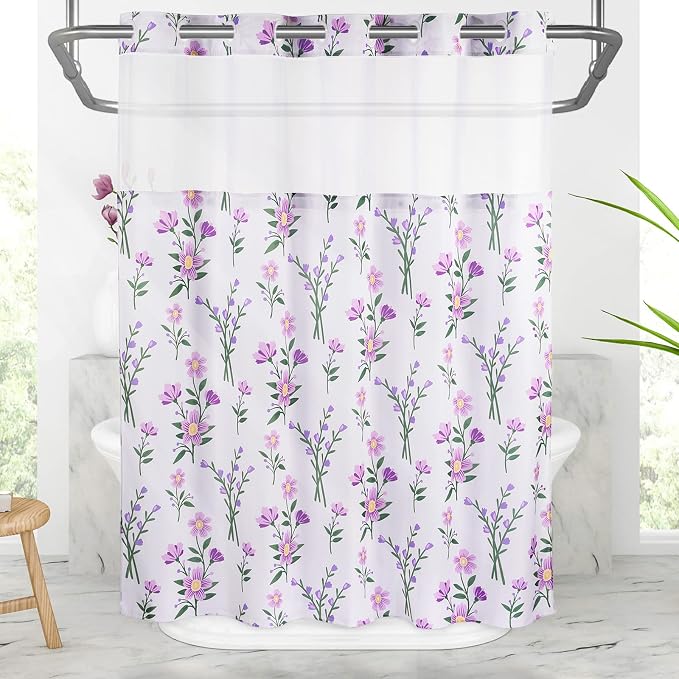 Lagute SnapHook Floral Shower Curtain - Image 8