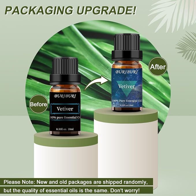 BURIBURI Sandalwood Oils and Vetiver Essential Oils Gifts Set, Soap Making - Image 2