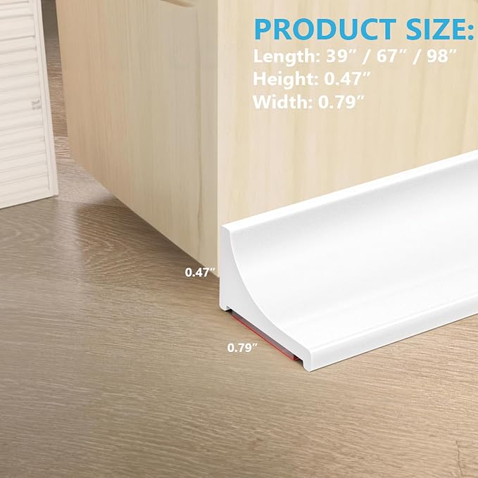39Inch Shower Threshold Water Dam, Self-Adhesive Silicone Shower Barrier Water - Image 3
