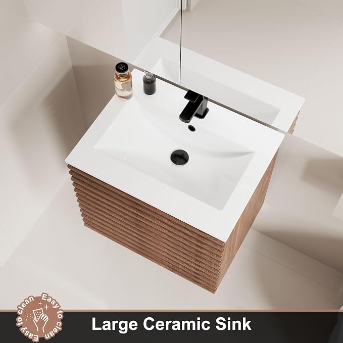 LUCKWIND 24" Floating Bathroom Vanity - Image 4