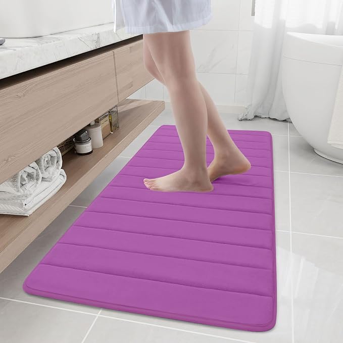 Buganda Memory Foam Bath Mat, Ultra Soft and Non-Slip Bathroom Rugs, Water by Buganda