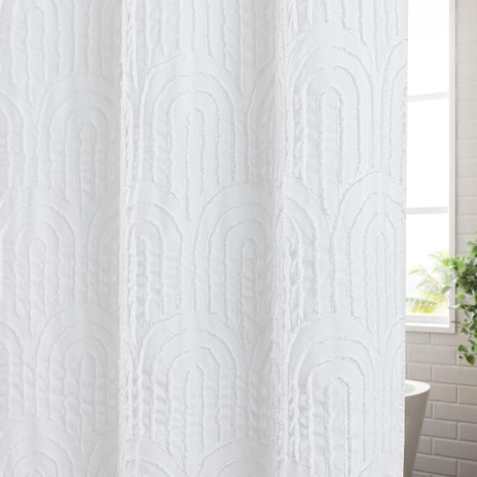 ROSERY No Hook Shower Curtain - Image 9