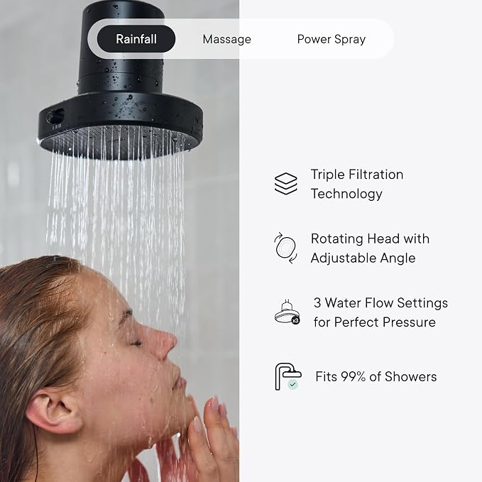Qure Shower Filter Head for Hard Water, healthier Hair, Skin & Nails, High - Image 4