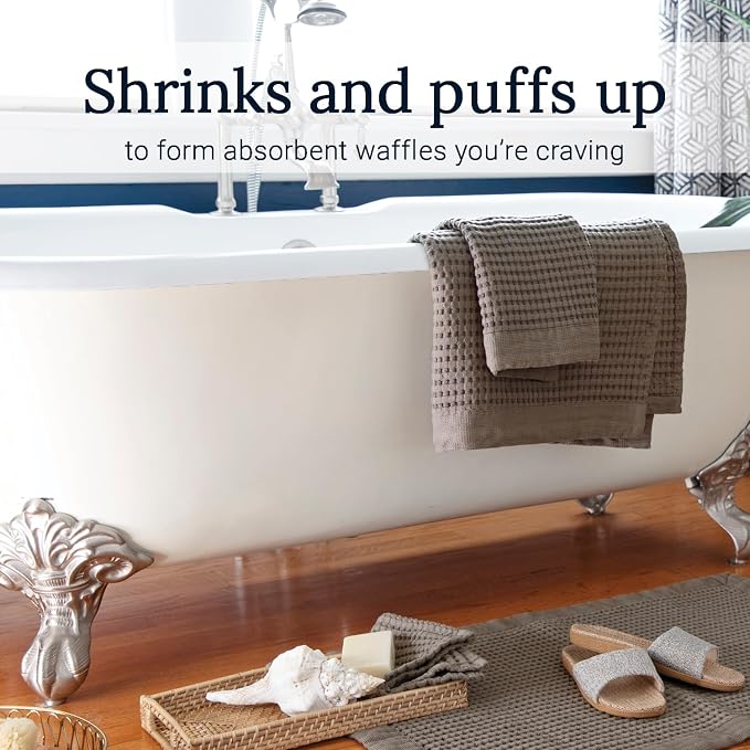 GILDEN TREE Waffle Bath Towels Wash Cloths - Image 3