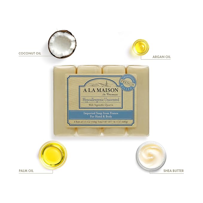 A LA MAISON Hypoallergenic Unscented Bar Soap - Image 2