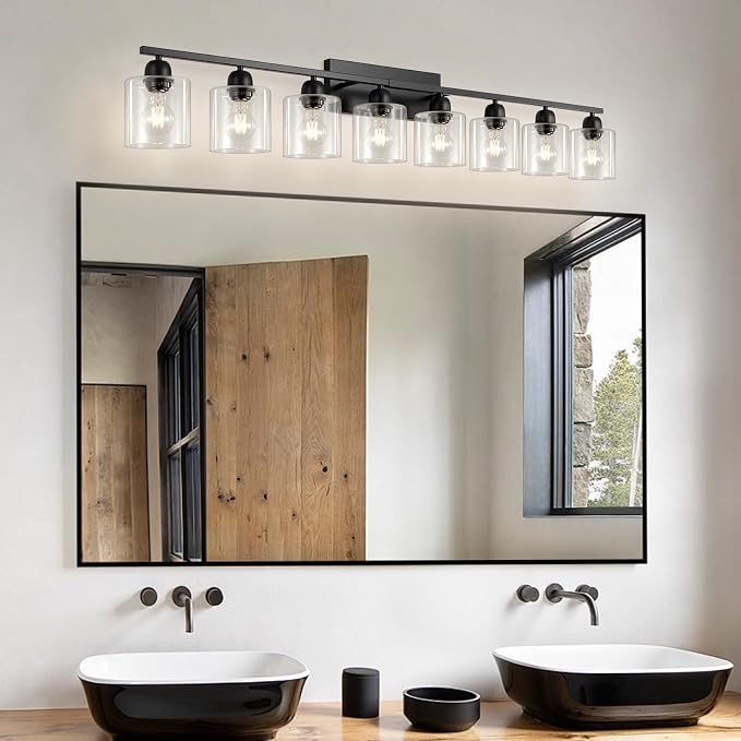 Modern 8 Light Bathroom Light Fixtures, 52 inch Vanity Lights - Image 8