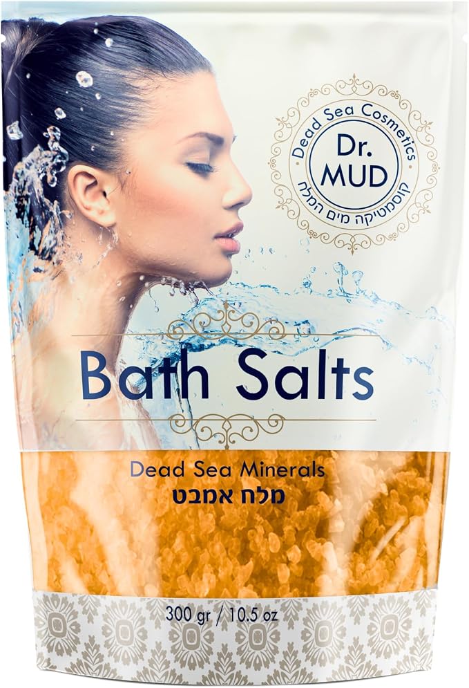 Natural Dead Sea Salt 100% Mineral-Rich Bath Soak, More Minerals Than Epsom Salt by DrMuddeadseacosmetics