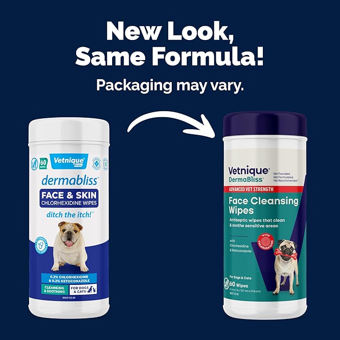 Vetnique Dermabliss Dog Face Wipes - Image 2