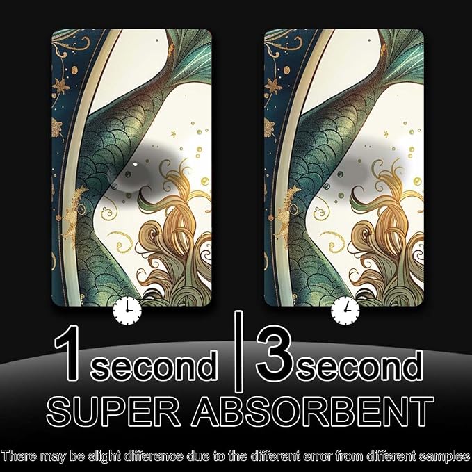 Bath Mat Rug, Beautiful Mermaid Non Slip Quick Dry Super Absorbent Thin - Image 6