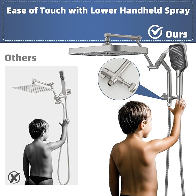 14" High Pressure Rain/Rainfall Shower Heads - Image 5