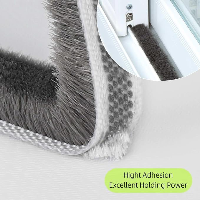 2Pack MILEQEE Door Brush Seal, 66Feet Total, Felt Pile Weather Stripping - Image 4
