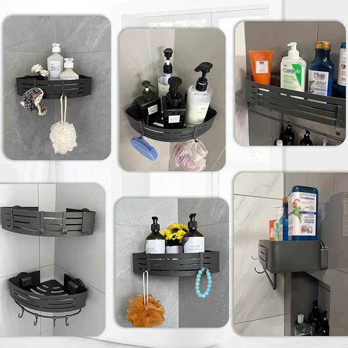 Onemake Shower Caddy Suction Cup, No Drilling Bathroom Shower Shelf, Corner - Image 6