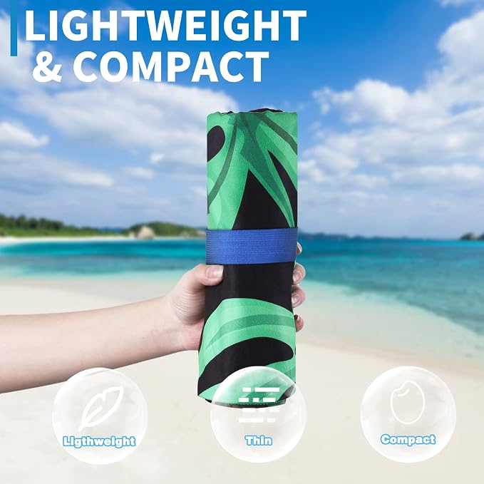 2 Pack Lightweight Thin Beach Towel Oversized 71"x32" Big Extra Large - Image 2