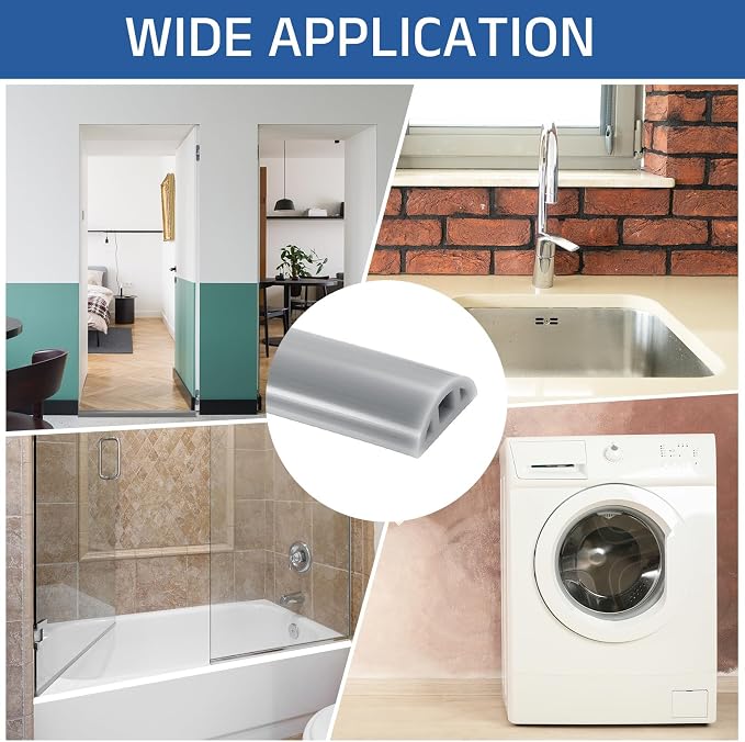 uxcell Shower Water Barrier, 1.18"W x 0.47"H - Image 6
