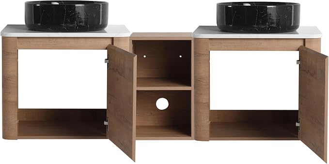 Malwee 60" Floating Bathroom Vanity - Image 8
