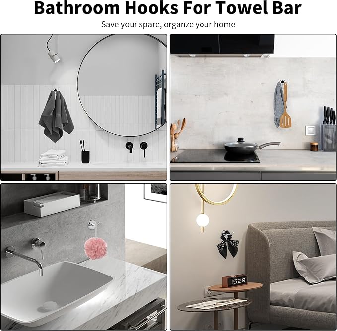 Newfun 8-Pieces 24" Bathroom Hardware Set, Bathroom Accessory Set, Includes 24" - Image 6