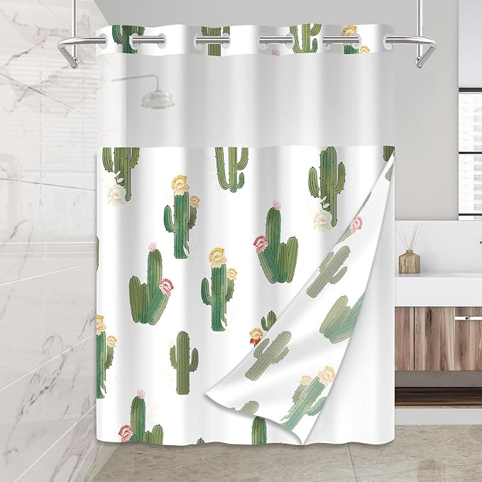 No Hook Shower Curtain Set by Mightree
