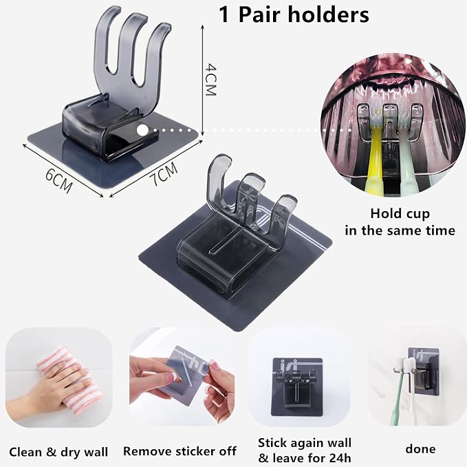 Automatic Toothpaste Dispenser & Toothpaste Holders and Wall Mounted Cup 3 - Image 6