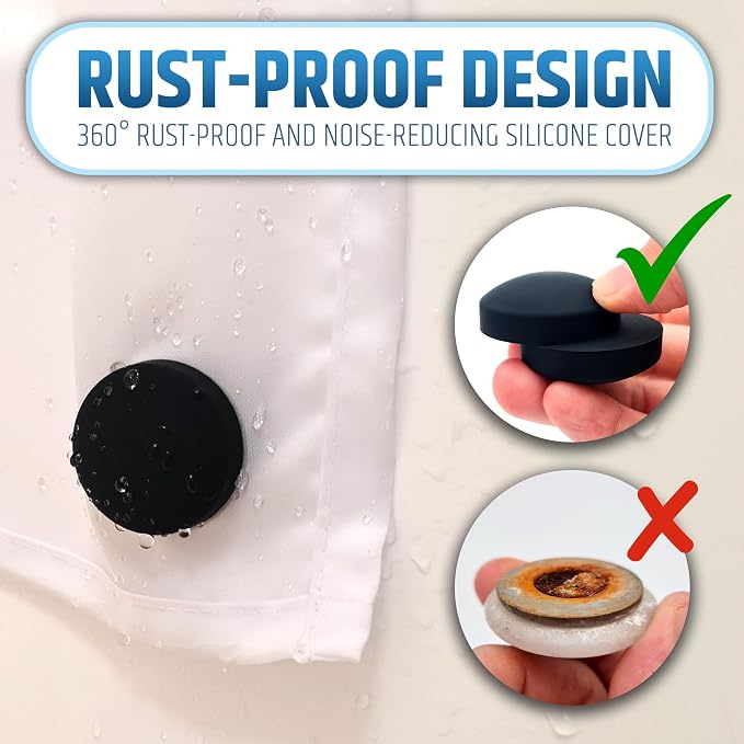 Powerful Anti-Billowing Magnetic Shower Curtain Weights - Image 4