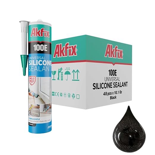 Akfix 100E RTV Black Silicone Caulk by Akfix