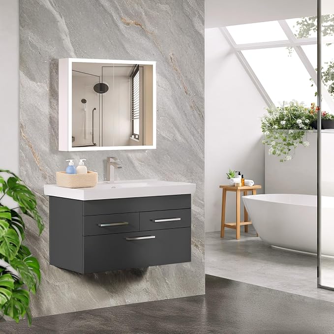 VINGLI Lighted Medicine Cabinet - Image 9