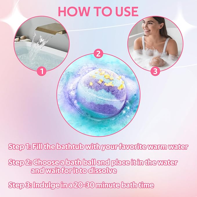 18PCS Bubble Bath Bombs Gift Set, Natural Handmade Bathbombs, Moisturizing - Image 2