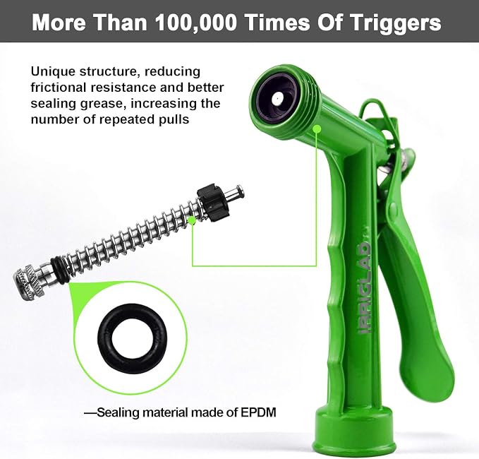 Hose Nozzle 2 Pack, Full Size Pistol Grip Water Nozzle Sprayer - Image 2