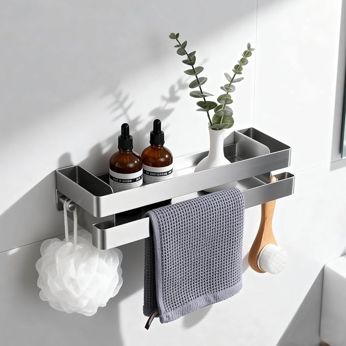 No Drilling Shower Caddy Adhesive Rustproof Bathroom Organizers and Storage - Image 6