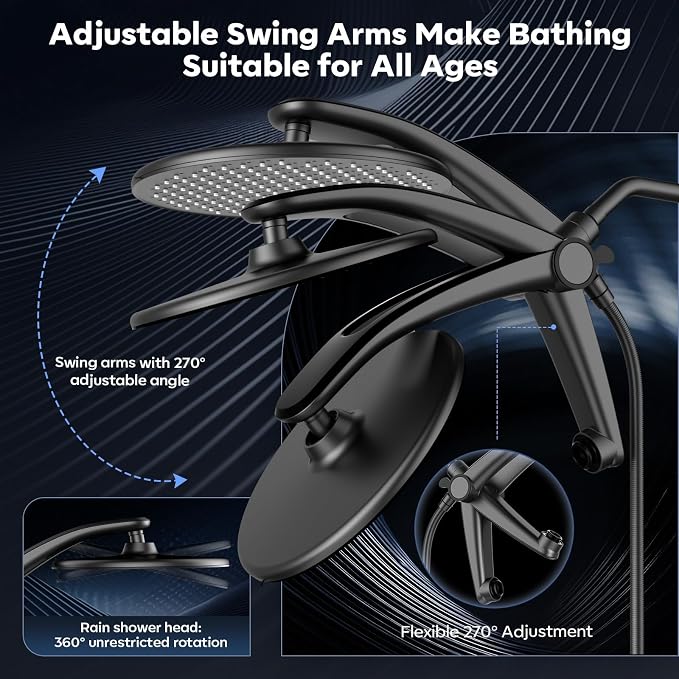 Shower Head with filtered Handheld High Pressure daul Shower Heads with - Image 7