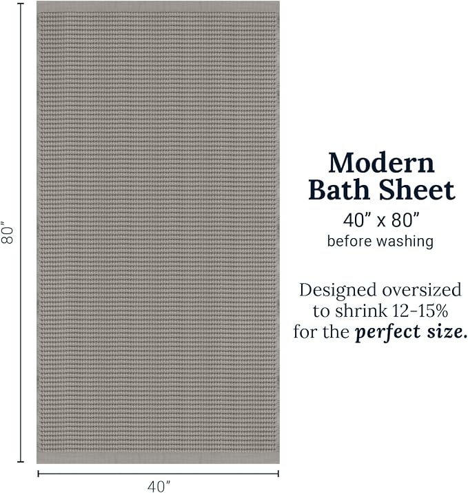 GILDEN TREE Waffle Bath Sheet Quick Dry Towel, Thin Luxury Bath Towels - Image 9