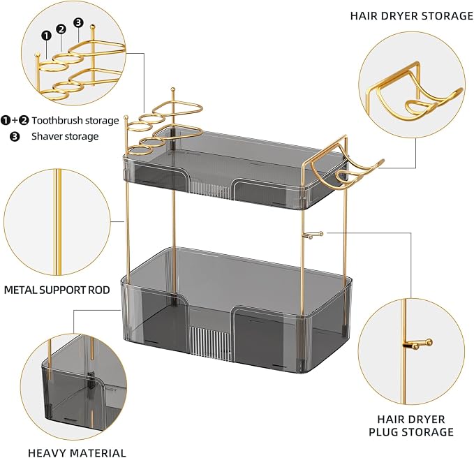 2 Tier Bathroom Counter Organizer - Image 4