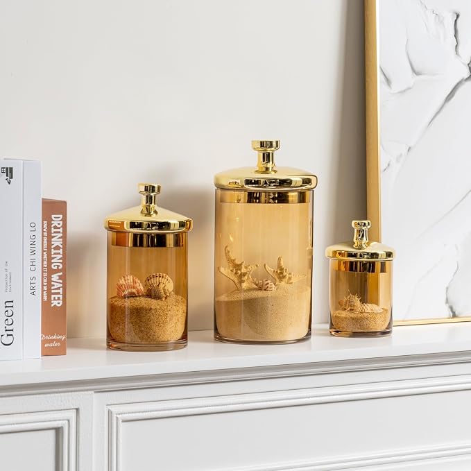 MyGift Glass Apothecary Jar Set - Image 2