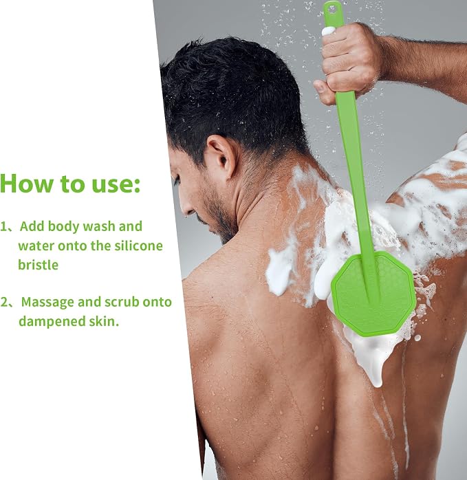 iTokGoK® Silver-Infused Silicone Back Scrubber - Image 2