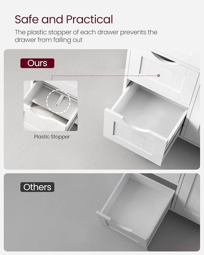 VASAGLE Floor Storage Cabinet, Freestanding Storage Unit - Image 8