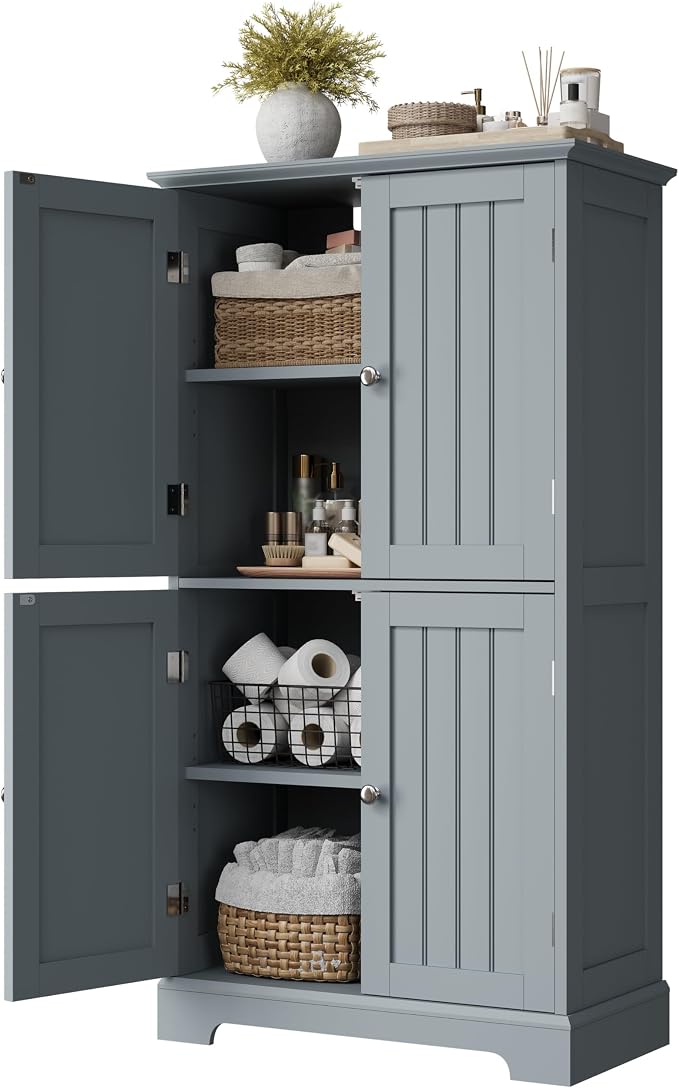 ChooChoo Bathroom Floor Cabinet, Modern Bathroom Storage Cabinet - Image 9