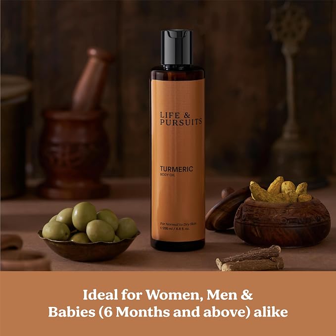 Life & Pursuits Turmeric Body Oil 6.8 Fl Oz X 2- Ayurvedic Natural Body Massage - Image 6