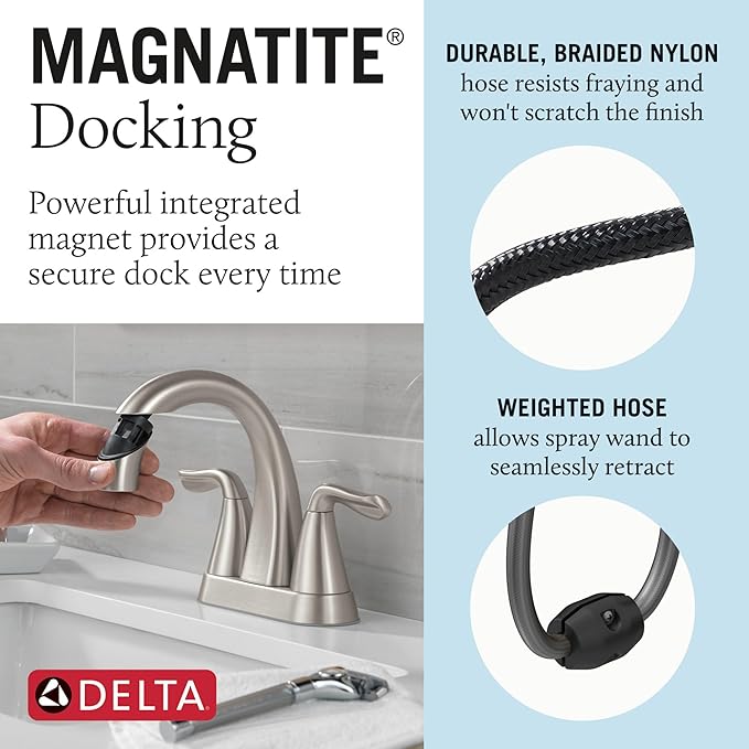 Delta Arvo Centerset Brushed Nickel Bathroom Faucet - Image 3