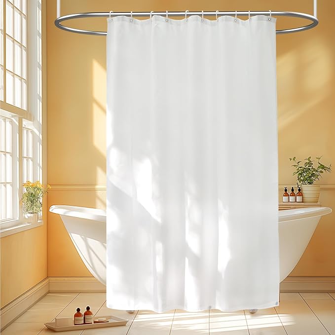60''W Waterproof Fabric Shower Curtain Liner by Seenus