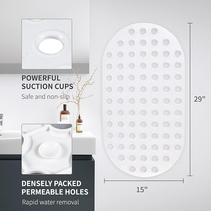 Bathtub and Shower Mat, Non Slip, Machine Washable, Perfect Bath Mat - Image 2