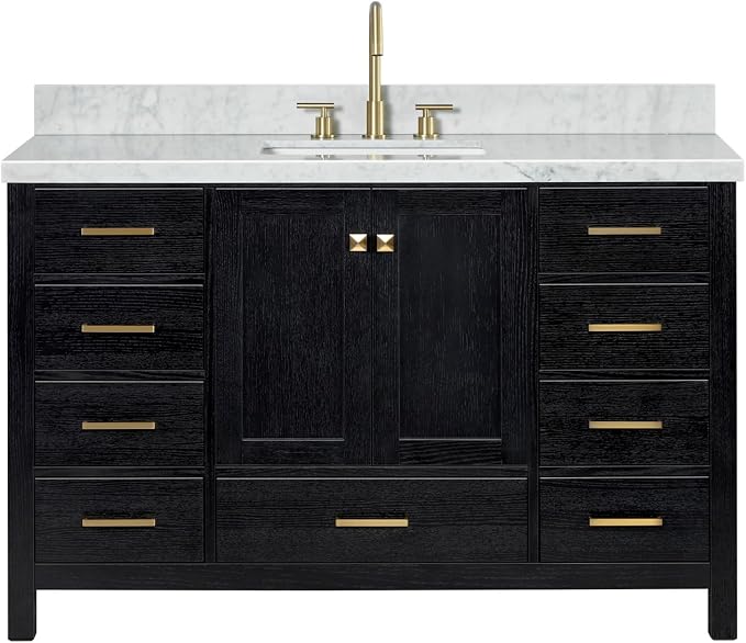ARIEL Cambridge 55 Inch Single Rectangle Sink Bathroom Vanity - Image 11