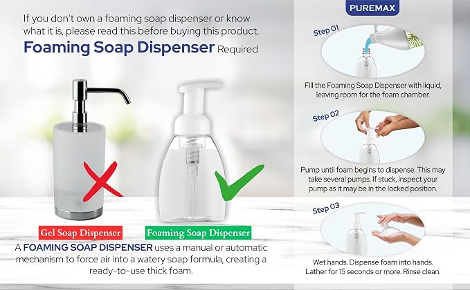 Foaming Hand Soap Refills with Essential Oils | Lavender Chamomile | Gentle - Image 5
