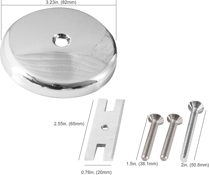 Single Hole Bathtub Drain Overflow Plate - Image 6