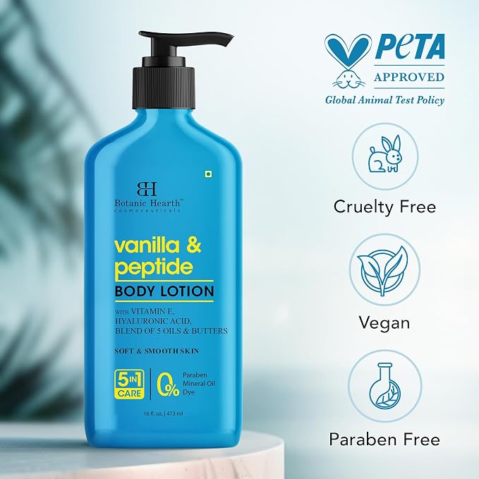 Botanic Hearth Vanilla & Peptide Body Lotion 16 fl oz | Soft & Smooth Skin | 5 - Image 7