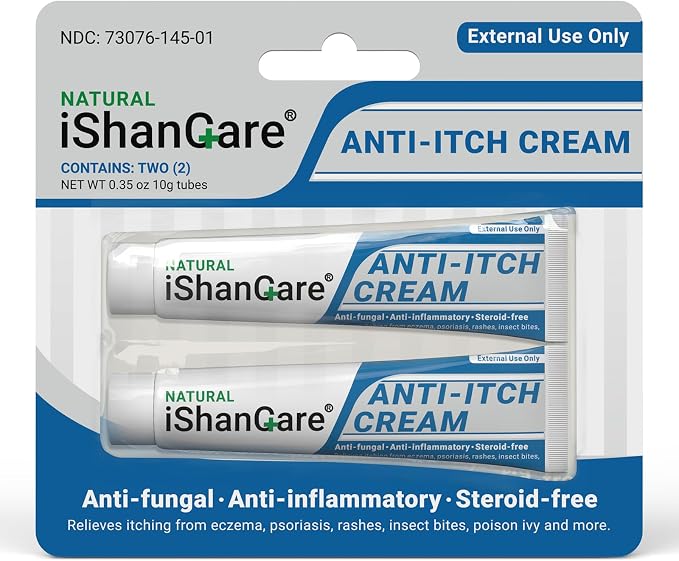 ishancare Anti Itch Cream Extra Strength, Outdoor Portable Itchy Skin Relief by iShanCareSkinCare
